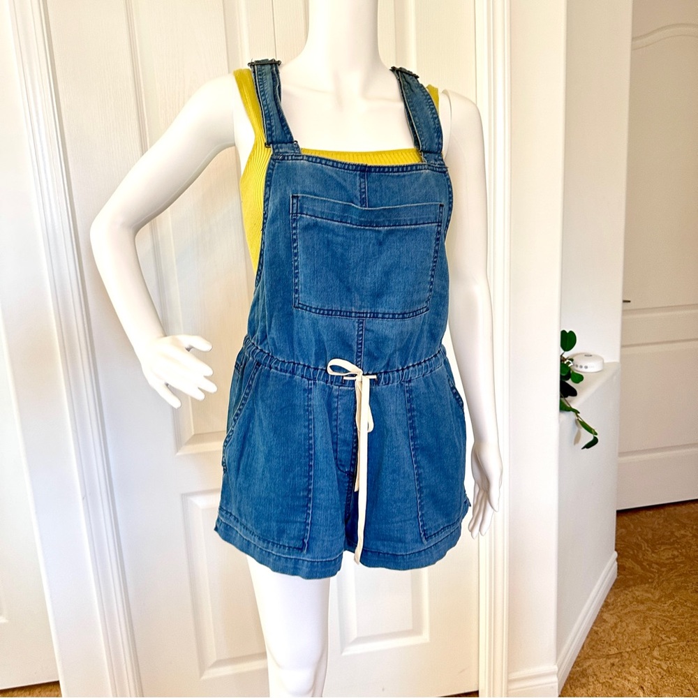 Wilfred Blue Denim Chambray Romper Overalls (S)